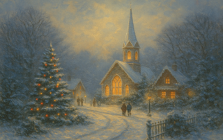 Classic Christmas Village Scene